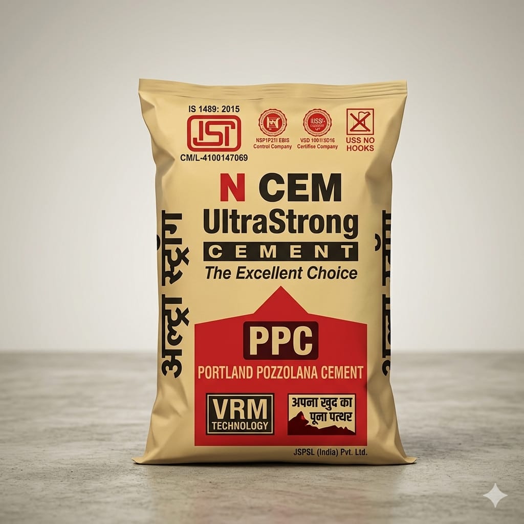N CEM OPC 43 Grade Cement Bag Front View